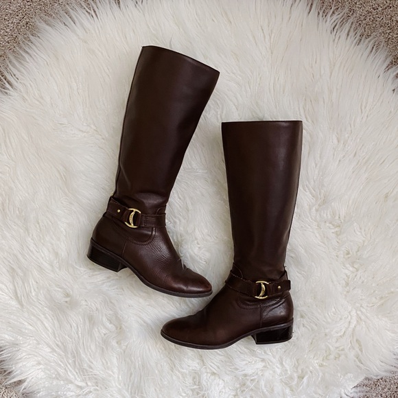 Lauren Ralph Lauren Shoes - Lauren by Ralph Lauren Micah Brown Wide Calf Women Boots